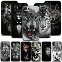 Phone Case For Apple iPhone 14 13 12 11 Pro Max 13 12 Mini XS Max XR X 7 8 Plus 6 6S Cover Silicone Shell Wolf Lion Animal