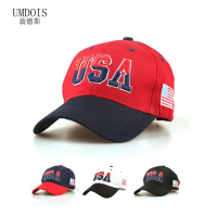 USA Baseball Cap Embroidered Letters Sunshade Sports Casual Outdoor Adjustable American Flag Cap Duc