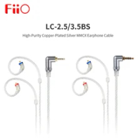 FiiO LC-3.5BS LC-2.5BS High-Purity Copper-Plated Silver MMCX Earphone Cable 45cm for uBTR/BTR1/BTR3/FH7/F9 pro LC 3.5BS