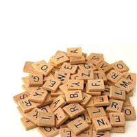 Bộ Bảng Chữ Cái Bằng Gỗ, 100 Cái / Bộ, Bảng Chữ Cái Scrabble, Bảng Chữ Cái Thủ Công, Đồ Chơi Cho Trẻ