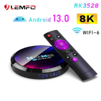 LEMFO H96MAX Android 13 TV Box Chipest RK3528 Voice Assistant 4GB RAM 32GB 64GB ROM 8K 4K 3D HDR Wifi6 BT5.0 2023 Media Player