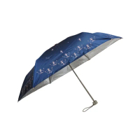 【萊登】易開式 中傘面銀膠三折傘 舞孃印花(傘 雨傘 陽傘 抗UV 晴雨兩用 不夾手 UPF50+)