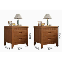 全實木床頭櫃 (圓弧款[組合優惠套餐]黑胡桃色*2） 