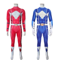 New Design Mighty Power Cosplay Ranger Jumpsuit Costume Halloween for Adult
