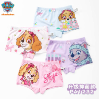 [Lebei]4PCS Genuine Paw Patrol Skye Girl Children Cotton Underwear Printing Panties Kids Short Panties Underpants Girls Briefs Panties