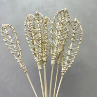 50pcs Leaf Shape Reed Diffuser Rattan Sticks Natural Reed Sticks for Aroma Diffuser, Essential Oil, Home Fragrance Home Decor
