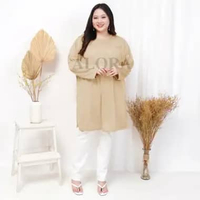 TUNIK KAOS JUMBO POLOS - TUNIK KAOS WANITA POLOS LD 120 cm - LD 130 cm - LD 140 cm 3XL COKSU