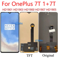 AMOLED / TFT Black 6.55 Inch For OnePlus 7T 1+ 7T LCD DIsplay Touch Screen Digitizer Panel Assembly Replacement