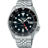 【SEIKO 精工】5 Sports 系列 GMT機械腕錶(R34-00A0D/SSK001K1)