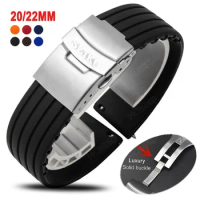 20mm 22mm Silicone Straps for Seiko Watch Band Universal Replacement Strap Watch for Women Men Waterproof Bracelet Quick Release