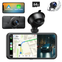 TOGUARD 4K Dashcam Car Radio Wireless Apple Car play Android Auto 6.25 Inch Carplay Display with1080p Rear Camera GPS/SiriGoogle