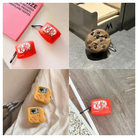 Cute Cartoon Chocolate Cookies Silicone Earphone Cover for Samsung Galaxy Buds Pro Headphone Case for Galaxy Buds Live Buds 2pro