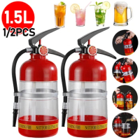 1.5L Beer Container Creative Fire Extinguisher Shape Liquor Dispenser Large Capacity Acrylic for Wine Spirits Beer Liquor Drinks