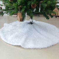 純白長毛 聖誕樹樹裙 裝飾地毯