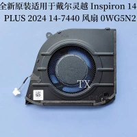 Quạt máy tính mới cho Dell Inspiron 14 Plus (2024), mã 14 7440, mã quạt FS80