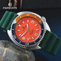 PARNSRPE Diver Men's Automatic mechanical watch Watch Orange Dial Sapphire Glass Japan NH35 Movement 45mm