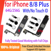 Unlocked Original Motherboard For iPhone 8 Plus 256gb With Touch ID Free iCloud Mainboard for iphone8 Logicboard Support Update