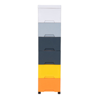 威瑪索 24面寬DIY可拆式六層抽屜縫隙收納櫃/置物櫃-附輪-(5色)