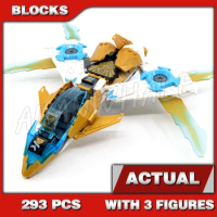 293pcs Shinobi Zane Golden Dragon Jet Fighter Aircraft Plane Golden Dragon Cole 60099 Building Block Sets Compatible With Model