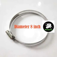 Klem / Clamp Flexible Ducting Stainless 8 Inch