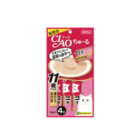 3 Pack of CIAO Chu Ru Creamy Cat Treats - Tuna With Collagen 14g x 4