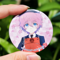 [พร้อมส่ง]Touken Ranbu Akita Toushirou badge ป่วยดาบ อากิตะ เข็มกลัด มีรอยจางๆตามภาพ