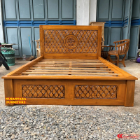 Dipan Kayu Jati Ukir Jepara Tempat tidur Minimalis Ukiran Jepara 140x200 Free Reques Warna