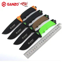 Ganzo G8012 V2 G8012V2 FBKNIFE FireBird F8012 7CR17MOV Blade 58-60HRC ABS Handle Fixed blade knife Survival Camping Hunting Tool