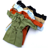 Blythe Doll Azone Clothes Trench Coat for Azone OB22 OB24 Toys Doll Accessories