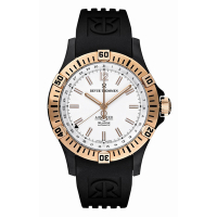 (福利品) REVUE THOMMEN 梭曼錶 先鋒系列自動機械男潛水錶 白面x金框/43.5mm 非原廠錶帶(16070.2882)