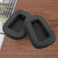 1 Pair Ear Pads Cushions Mesh Fabric/Protein Leather Headphones Ear Cushions Replacement Headset EarPads for Logitech G633 G933