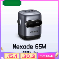 ที่ชาร์จ Gan, ugreen, 65W และ 30W, ปลั๊ก US, การออกแบบหุ่นยนต์, รองรับ QC4.0 และ 3.0, PPS, เข้ากันได