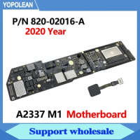 Original A2337 Logic Board With Touch id for Macbook Air 13” M1 A2337 Motherboard Ram 8G 16G SSD 256GB 512GB 1TB 820-02016-A