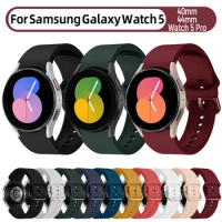 Watchband For Samsung Galaxy Watch 5 Silicone Strap Galaxy Watch5 40mm / 44mm / Watch5 Pro 45mm Silicon Wristband Accessories