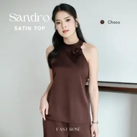 [ATASAN SAJA] Sandro Satin Top | Atasan Satin | Top Satin | Satin | Satin Top | Blouse Satin | Blus 