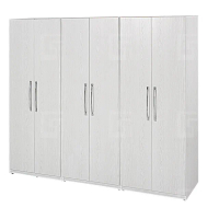 【艾蜜莉的家】2.7尺塑鋼白橡色衣櫃 衣櫥 棉被櫃 置物櫃 收納櫃
