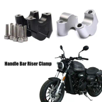 Motorcycle Accessories Handle Bar Riser Clamp Extend Handlebar Adapter Mount For QJMOTOR SRV 300 / SRV 250 300SRV