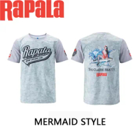 New Rapala Fishing Suit Short Sleeve T-Shirt Sleeve Protector Red Black Suit Racing Suit