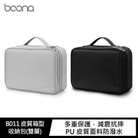 強尼拍賣~baona 皮質箱型收納包 (雙層)、(雙層便攜款)、(雙層加大款)