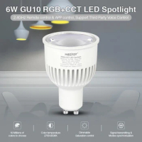 Miboxer FUT106 AC100~240V 6W GU10 RGB+CCT LED Spotlight focos led spot light lamp remote or app For Houses Restaurants Bars Roon