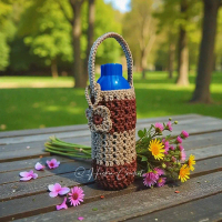 Bottle Water Bag Crochet Tumbler Bag Sarung botol air 500ml/700ml