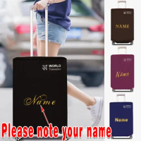 Free Custom Name Luggage Cover Suitcase Protective Case 22-30 Inch Anti-scratch Luggage Cover Dustproof Cases Travel Accessories
