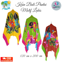 Kain pantai bali jumbo lukis 120x190-200 cm Selendang Syal - sarung bali - sarong - selendang - kain