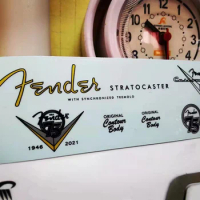 Fender 75 Anniversary guitar head logo water transfer sticker