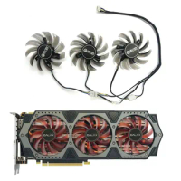 3 fans new for GALAX GeForce GTX970 980 4GB SOC OC graphics card replacement fan T128010SU