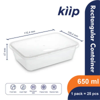 TERJANGKAU KIIP THINWALL FOOD CONTAINER KOTAK 650 ML [25 PCS]