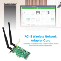 Wireless Network Card WiFi Mini PCI Express to PCIe Wireless Desktop Network Card WiFi Converter Antenna
