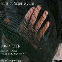 Jaring Pagar Ayam 100m & 50m Sudah Ada Tali Pemasangan