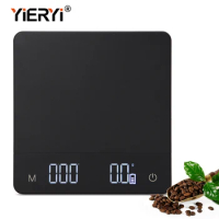 Digital Drip Coffee Scale with Timer 3kg 5kg Touch Electronic Scale Heat Insulation Pad 0.1 USB Kitchen Weight for Bake Hardware