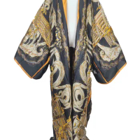 WINNIE Popular Bikini Beach Long Sleeve Bohemian Silk Kimonos For Women Casual Comfortable European Loungewear Kaftan Clothes